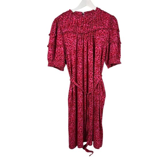 Boden Yoke Detail Jersey Mini Dress size 10L Gin Fizz Abstract Vine - Picture 3 of 11